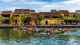 Boat racing on Hoai river, Hoi An town.